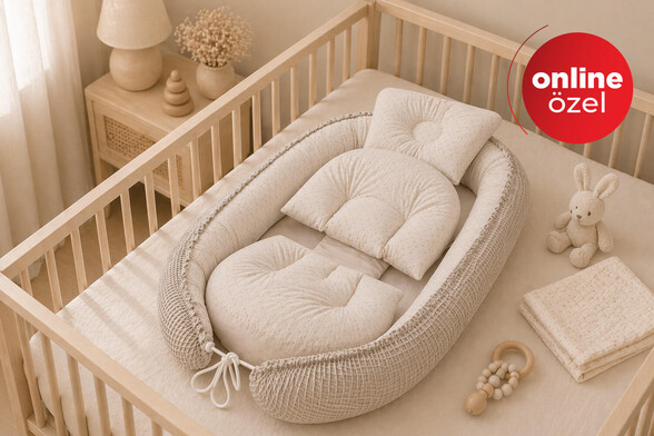 İşbir Junior - Bondy Baby Yenidoğan Yatağı ve Destek Yastığı
